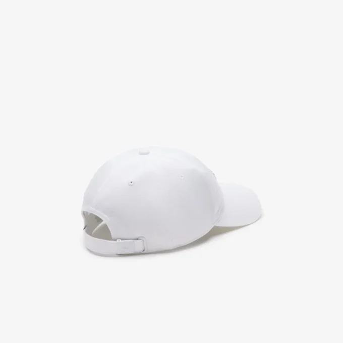Casquette unisexe en twill de coton avec écusson Crocodile