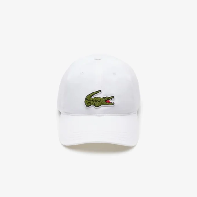 Casquette unisexe en twill de coton avec écusson Crocodile