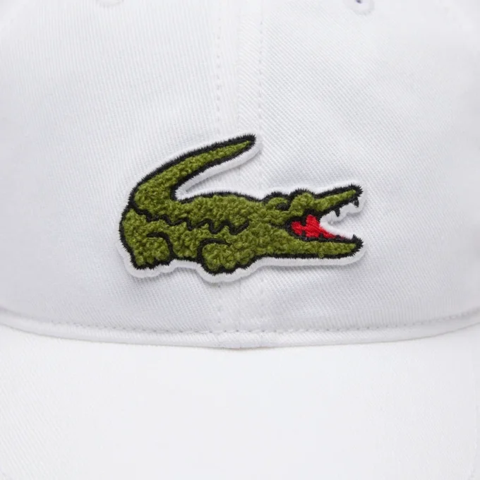 Casquette unisexe en twill de coton avec écusson Crocodile