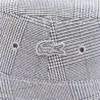 Chapeau seau unisexe en coton à carreaux double face Chapeau seau unisexe en coton à carreaux double face