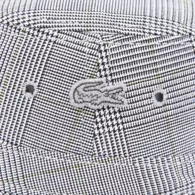 Chapeau seau unisexe en coton à carreaux double face Chapeau seau unisexe en coton à carreaux double face