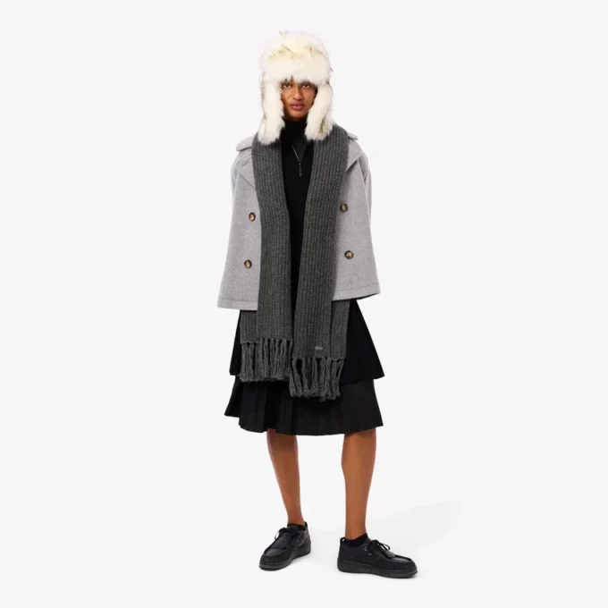 Écharpe en laine à franges pour femme Écharpe en laine à franges pour femme