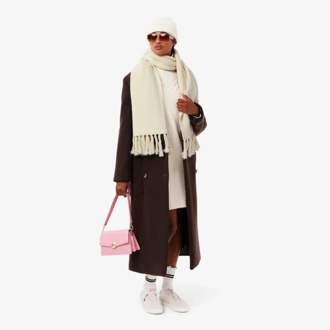 Écharpe en laine à franges pour femme Écharpe en laine à franges pour femme