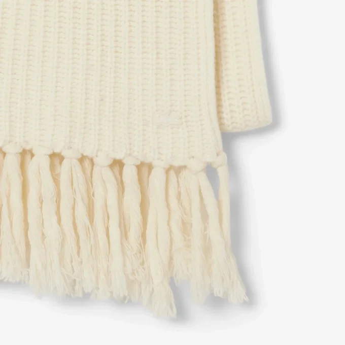 Écharpe en laine à franges pour femme Écharpe en laine à franges pour femme
