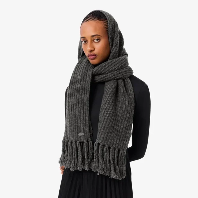 Écharpe en laine à franges pour femme Écharpe en laine à franges pour femme