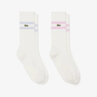 Chaussettes unisexes en coton côtelé