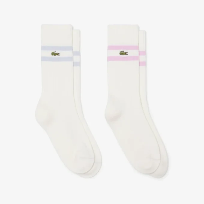 Chaussettes unisexes en coton côtelé