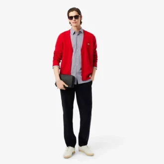 Chemise boutonnée à rayures stretch coupe slim pour homme