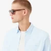 Chemise boutonnée à rayures stretch coupe slim pour homme