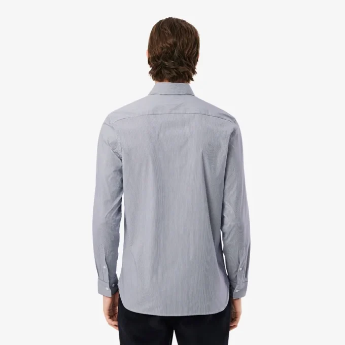 Chemise boutonnée à rayures stretch coupe slim pour homme Chemise boutonnée à rayures stretch coupe slim pour homme