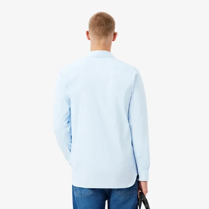 Chemise boutonnée à rayures stretch coupe slim pour homme