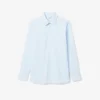 Chemise boutonnée à rayures stretch coupe slim pour homme