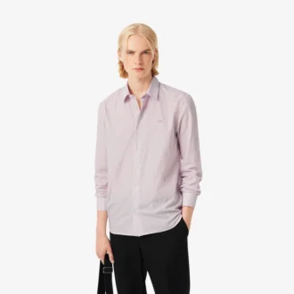 Chemise à boutons rayée coupe classique pour homme