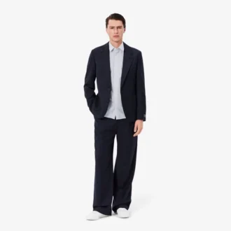Chemise à boutons rayée coupe classique pour homme