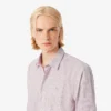 Chemise à boutons rayée coupe classique pour homme