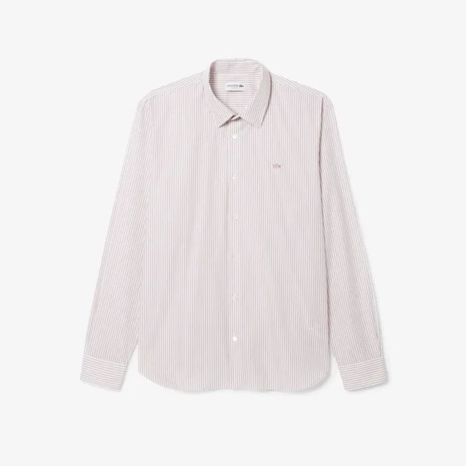 Chemise à boutons rayée coupe classique pour homme
