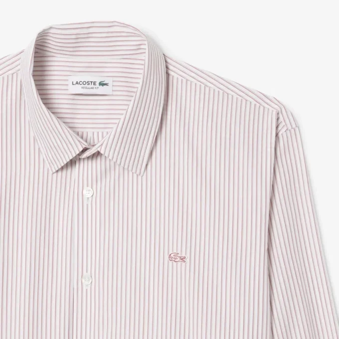 Chemise à boutons rayée coupe classique pour homme