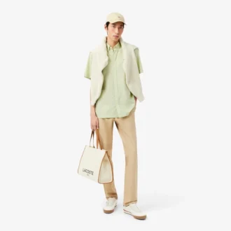 Chemise à carreaux à manches courtes, coupe classique