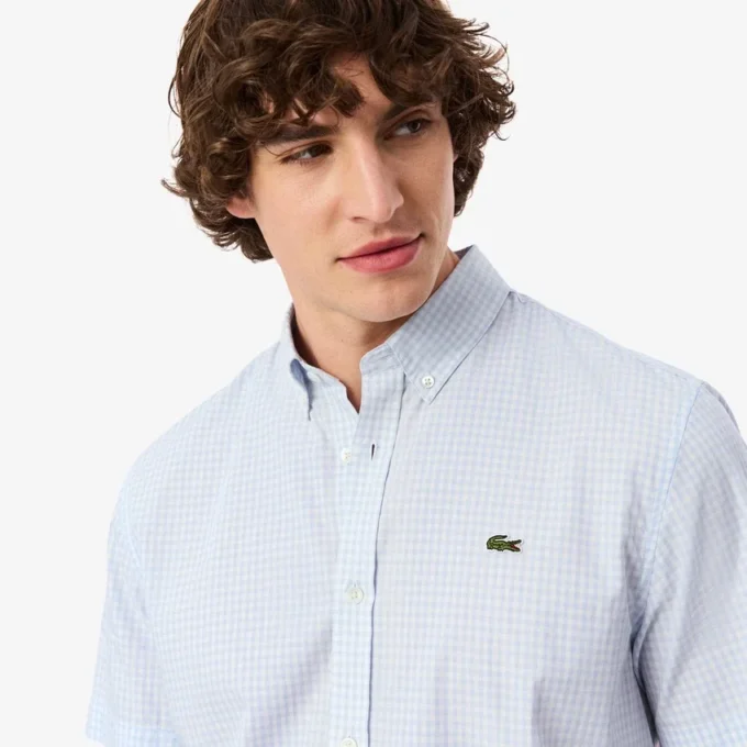 Chemise à carreaux à manches courtes, coupe classique Chemise à carreaux à manches courtes, coupe classique