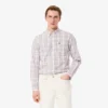 Chemise à carreaux stretch coupe slim pour homme