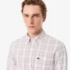 Chemise à carreaux stretch coupe slim pour homme