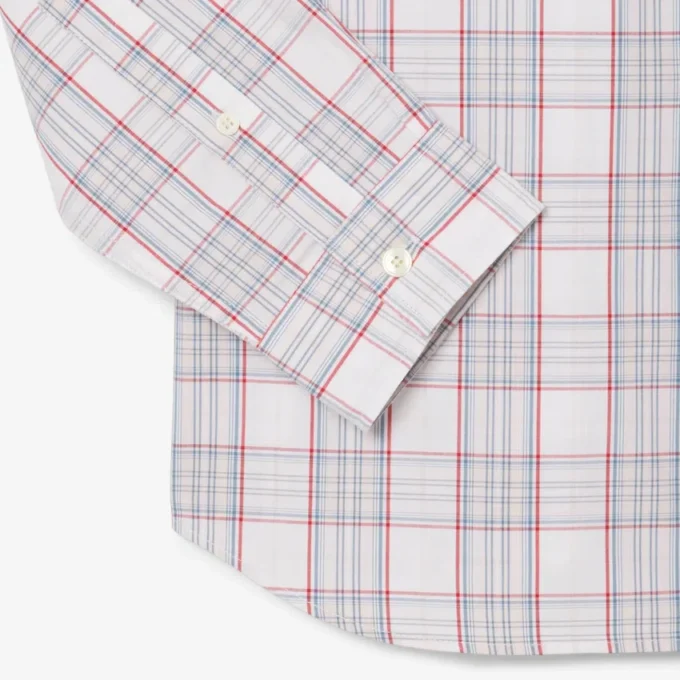 Chemise à carreaux stretch coupe slim pour homme