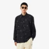 Chemise en coton brodée à la coupe décontractée Chemise en coton brodée à la coupe décontractée