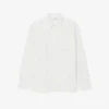 Chemise en coton brodée à la coupe décontractée Chemise en coton brodée à la coupe décontractée