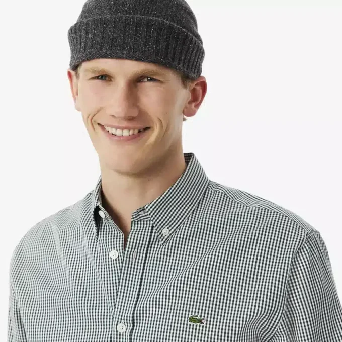 Chemise en coton à carreaux pour homme, coupe classique Chemise en coton à carreaux pour homme, coupe classique