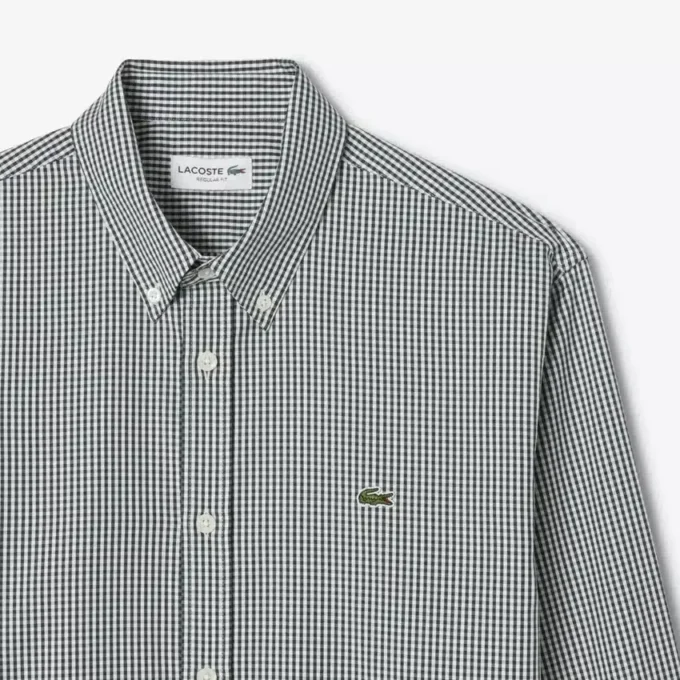 Chemise en coton à carreaux pour homme, coupe classique Chemise en coton à carreaux pour homme, coupe classique