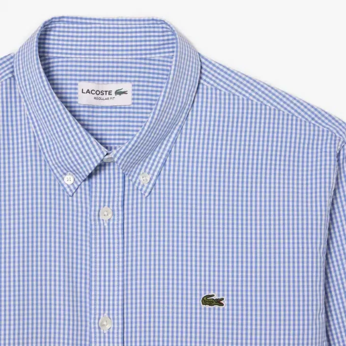 Chemise en coton à carreaux pour homme, coupe classique Chemise en coton à carreaux pour homme, coupe classique