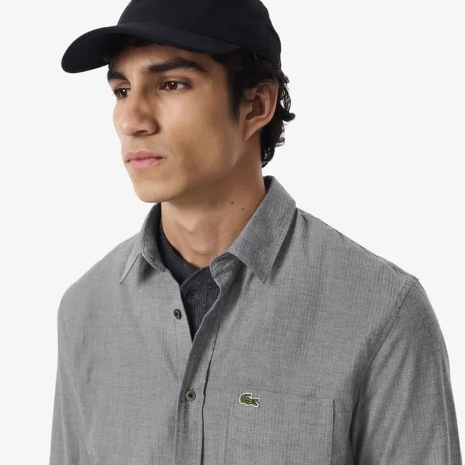 Chemise en coton coupe classique pour homme