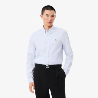 Chemise en coton coupe slim pour homme