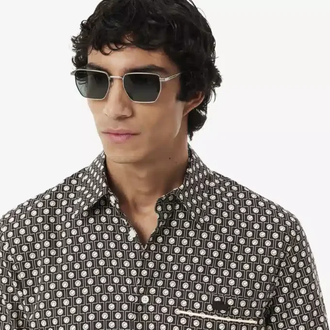 Chemise en coton imprimée, coupe classique Chemise en coton imprimée, coupe classique