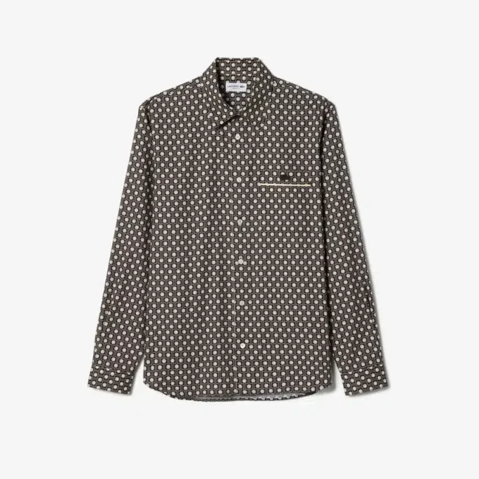 Chemise en coton imprimée, coupe classique Chemise en coton imprimée, coupe classique