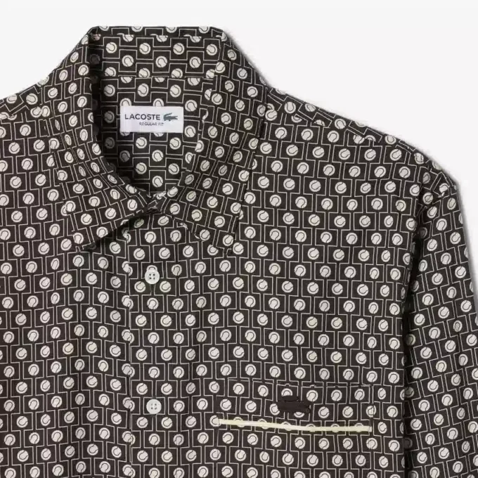 Chemise en coton imprimée, coupe classique Chemise en coton imprimée, coupe classique