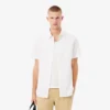 Chemise en coton à manches courtes pour homme, coupe classique