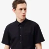 Chemise en coton à manches courtes pour homme, coupe classique