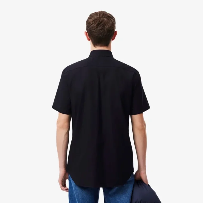 Chemise en coton à manches courtes pour homme, coupe classique