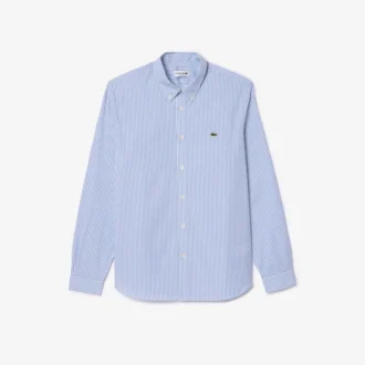 Chemise en coton rayée coupe classique pour homme
