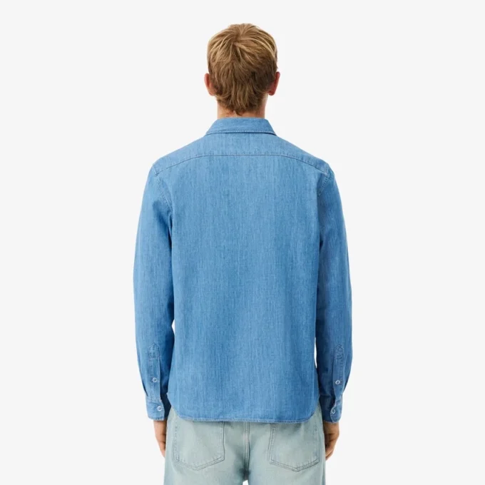 Chemise en denim léger coupe classique pour homme