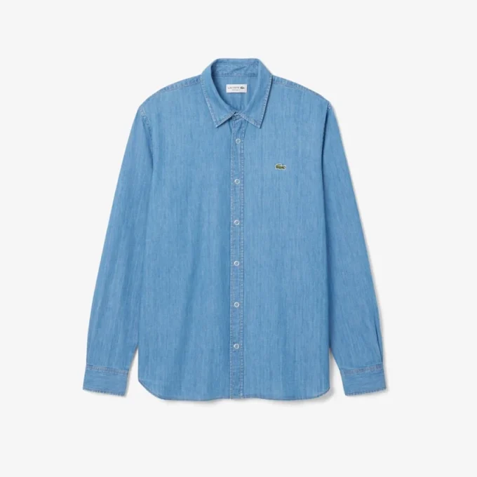 Chemise en denim léger coupe classique pour homme