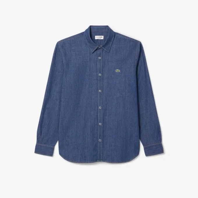 Chemise en denim léger coupe classique pour homme
