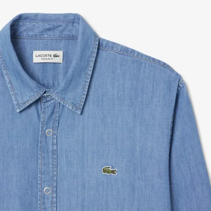 Chemise en denim léger coupe classique pour homme