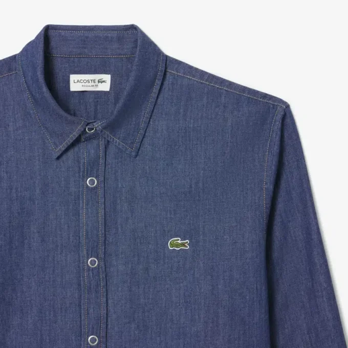 Chemise en denim léger coupe classique pour homme