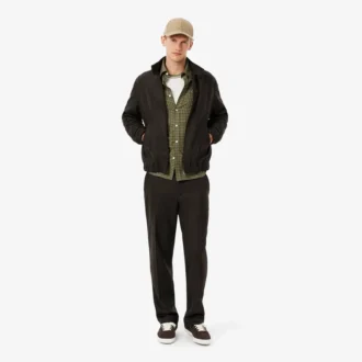 Chemise en flanelle à carreaux coupe classique pour homme