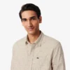 Chemise en flanelle à carreaux coupe classique pour homme