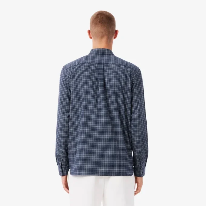 Chemise en flanelle à carreaux coupe classique pour homme