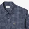 Chemise en flanelle à carreaux coupe classique pour homme