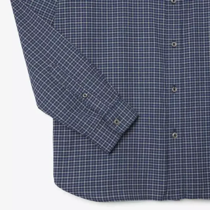 Chemise en flanelle à carreaux coupe classique pour homme